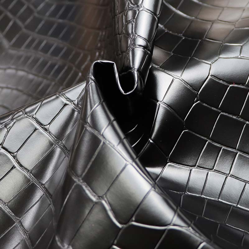 クロコダイルグレイン人工フェイク PVC レザー家の装飾生地