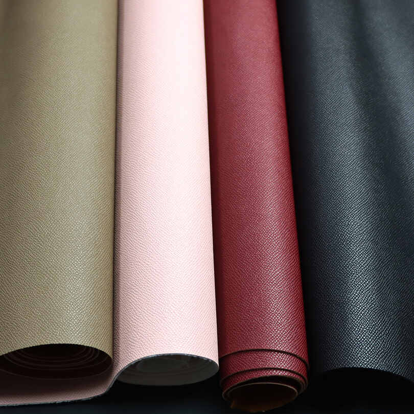 クロスパターン PU 合成皮革靴バッグ生地